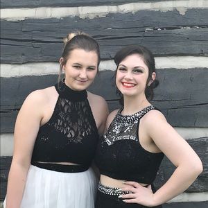 Two piece prom dress